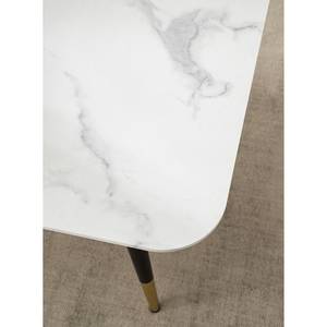 Tavolino da salotto Joppa Effetto marmo bianco / Nero