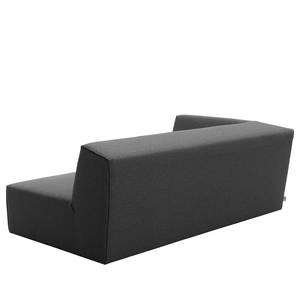 Chaise longue Elements geweven stof - Stof TBO: 9 anthrazite - Longchair vooraanzicht rechts