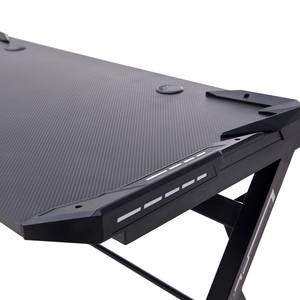 Gaming-tafel MC Racing Basic 3 (met LED-verlichting) - staal - carbon look/zwart