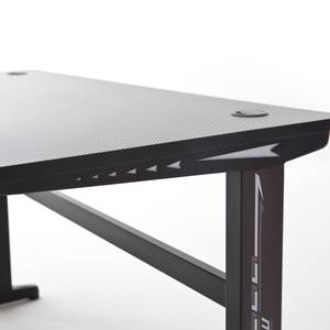 Gaming Tisch mcRacing Basic 2 (mit LED Beleuchtung) - Stahl - Carbon Dekor / Schwarz