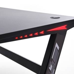 Gaming Tisch mcRacing Basic 5 (mit LED Beleuchtung) - Stahl - Carbon Dekor / Schwarz