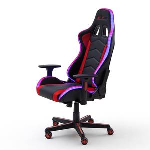 LED-gaming chair MC Racing kunstleer/kunststof - Zwart/rood