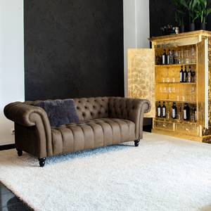 Sofa Boyce (3-Sitzer) Echtleder - Nougat