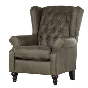 Oorfauteuil Boyce echt leer - Nootmuskaat