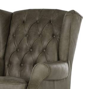 Oorfauteuil Boyce echt leer - Nootmuskaat