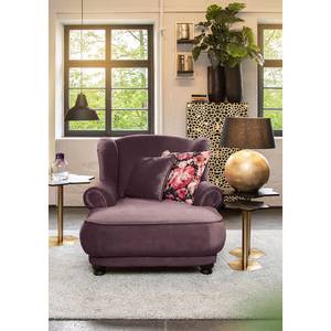 Oorfauteuil Lusse fluweel - Lipstick roze