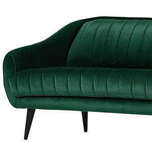 Sofa Margon (2-Sitzer) Samt - Antikgrün - Schwarz