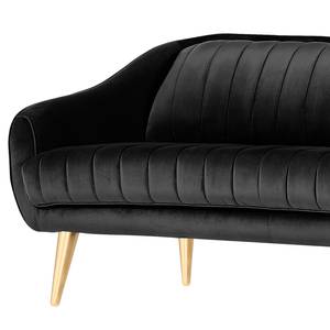 Sofa Margon (3-Sitzer) Samt - Schwarz - Gold