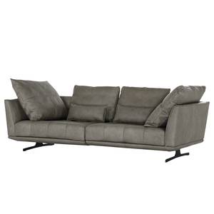 Bigsofa Ruona Echtleder - Grau - Breite: 245 cm