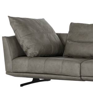 Bigsofa Ruona Echtleder - Grau - Breite: 245 cm