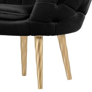 Fauteuil Lugos fluweel - Zwart