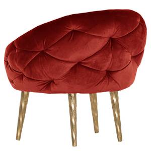 Fauteuil Lugos fluweel - Kersenrood