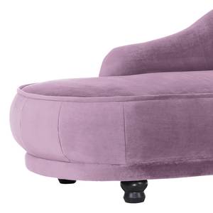 Chaise longue Lusse fluweel - Lipstick roze - Armleuning vooraanzicht rechts