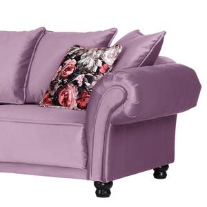 Grand canapé Lusse Revêtement : rose vif<br>2 coussins : motif à fleurs - Rose vif