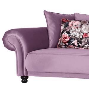 Grand canapé Lusse Revêtement : rose vif<br>2 coussins : motif à fleurs - Rose vif