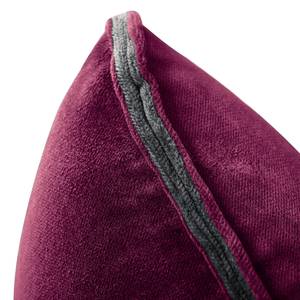 Canapé d’angle Morada I Revêtement : mûre<br>Coussins : gris - Baies / Gris - Méridienne longue à gauche (vue de face)