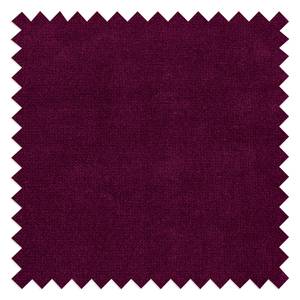 Ecksofa Morada I Samt - Beere / Grau - Ottomane davorstehend links