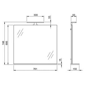 Salle de bain Arvada VI (3 éléments) Éclairage inclus - Blanc