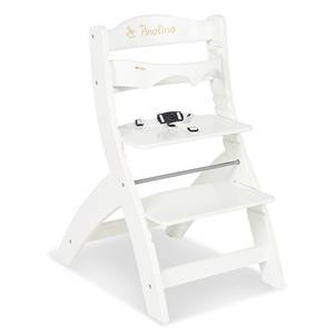 Chaise haute Thilo Blanc - Bois manufacturé - 46 x 79 x 64 cm