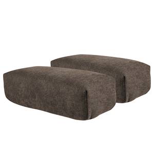 Canapé d’angle Bellmore III Microfibre - Taupe - Avec appui-tête