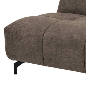 Ecksofa Bellmore III Microfaser - Taupe - Mit Kopfstütze