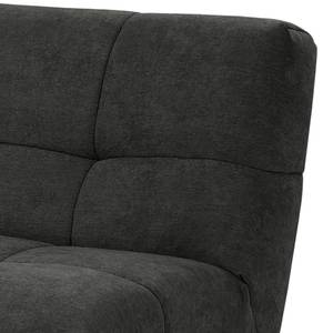 Canapé d’angle Bellmore III Microfibre - Anthracite - Avec appui-tête