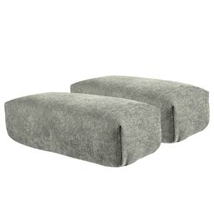 Canapé panoramique Bellmore II Microfibre - Gris clair - Avec appui-tête