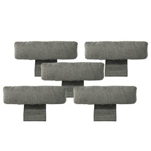 Canapé panoramique Bellmore II Microfibre - Gris - Avec appui-tête