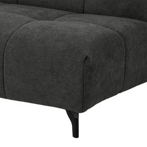 Canapé panoramique Bellmore II Microfibre - Anthracite - Avec appui-tête