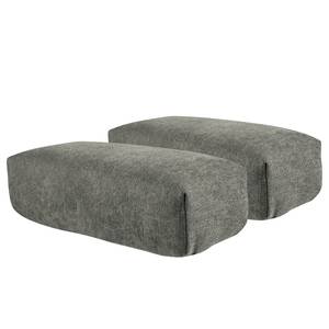 Canapé panoramique Bellmore III Microfibre - Gris - Avec appui-tête