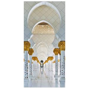 Paneel Moskee in Abu Dhabi microvezel/polyester - wit/goudkleurig