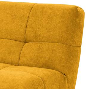 Canapé d’angle Bellmore I Microfibre - Jaune moutarde - Avec appui-tête