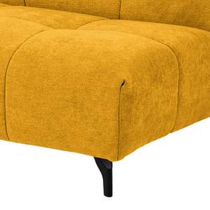 Canapé d’angle Bellmore II Microfibre - Jaune moutarde - Avec appui-tête