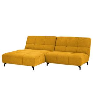 Canapé d’angle Bellmore II Microfibre - Jaune moutarde - Sans appui-tête