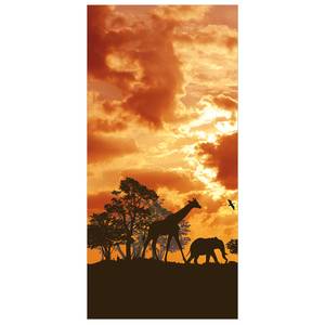 Paneel Tanzania Sunset microvezel/polyester - oranje