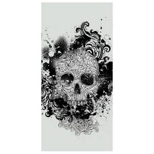 Paneel Skull microvezel/polyester - wit/zwart