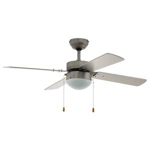 Deckenventilator Gelsina Klarglas / Stahl - 1-flammig