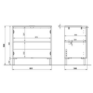 Salle de bain Tampa II (3 éléments) Éclairage inclus - Blanc / Graphite