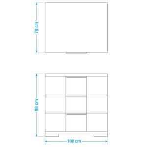 Commode Polar Wit - Plaatmateriaal - 100 x 98 x 78 cm