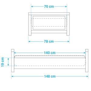 Babykamer Line II Grijs - Plaatmateriaal - 78 x 84 x 148 cm