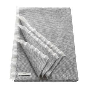 Plaid Herringbone Tissu mélangé - Gris clair