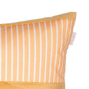 Kussensloop Big Stripe katoen - Mangogeel