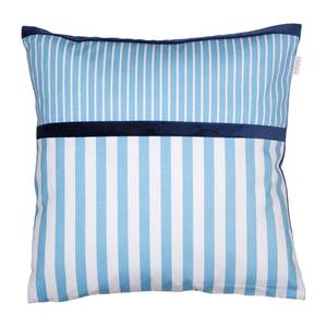 Kissenbezug Big Stripe Baumwollstoff - Hellblau / Dunkelblau