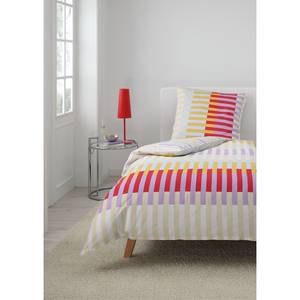 Parure de lit en satin mako Staves Coton - Multicolore - 135 x 200 cm + oreiller 80 x 80 cm