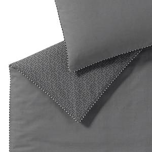 Parure de lit en renforcé Scatter Coton - Anthracite - 135 x 200 cm + oreiller 80 x 80 cm