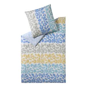 Parure de lit en satin mako Flowery Coton - Multicolore - 155 x 220 cm + oreiller 80 x 80 cm