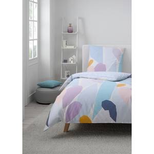 Parure de lit en satin mako Petal Coton - Multicolore - 155 x 220 cm + oreiller 80 x 80 cm