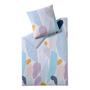 Parure de lit en satin mako Petal Coton - Multicolore - 155 x 220 cm + oreiller 80 x 80 cm