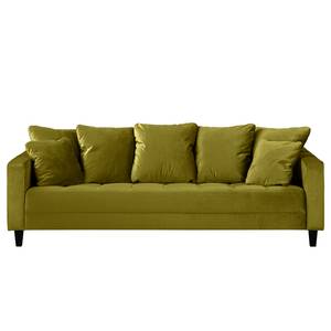 Sofa Elnora (3-Sitzer) Samt - Olivgrün