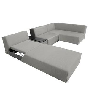 Canapé panoramique Elements III Tissu TBO : 29 moody grey - Avec fonction couchage